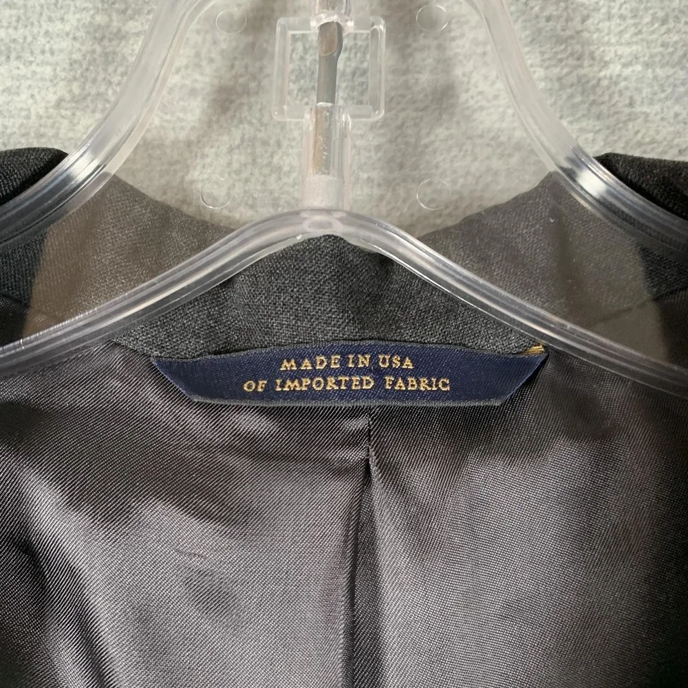 Brooks Brothers Suit Jacket‎ Mens 40 Regular Gray Wool 2 Button Blazer Made USA